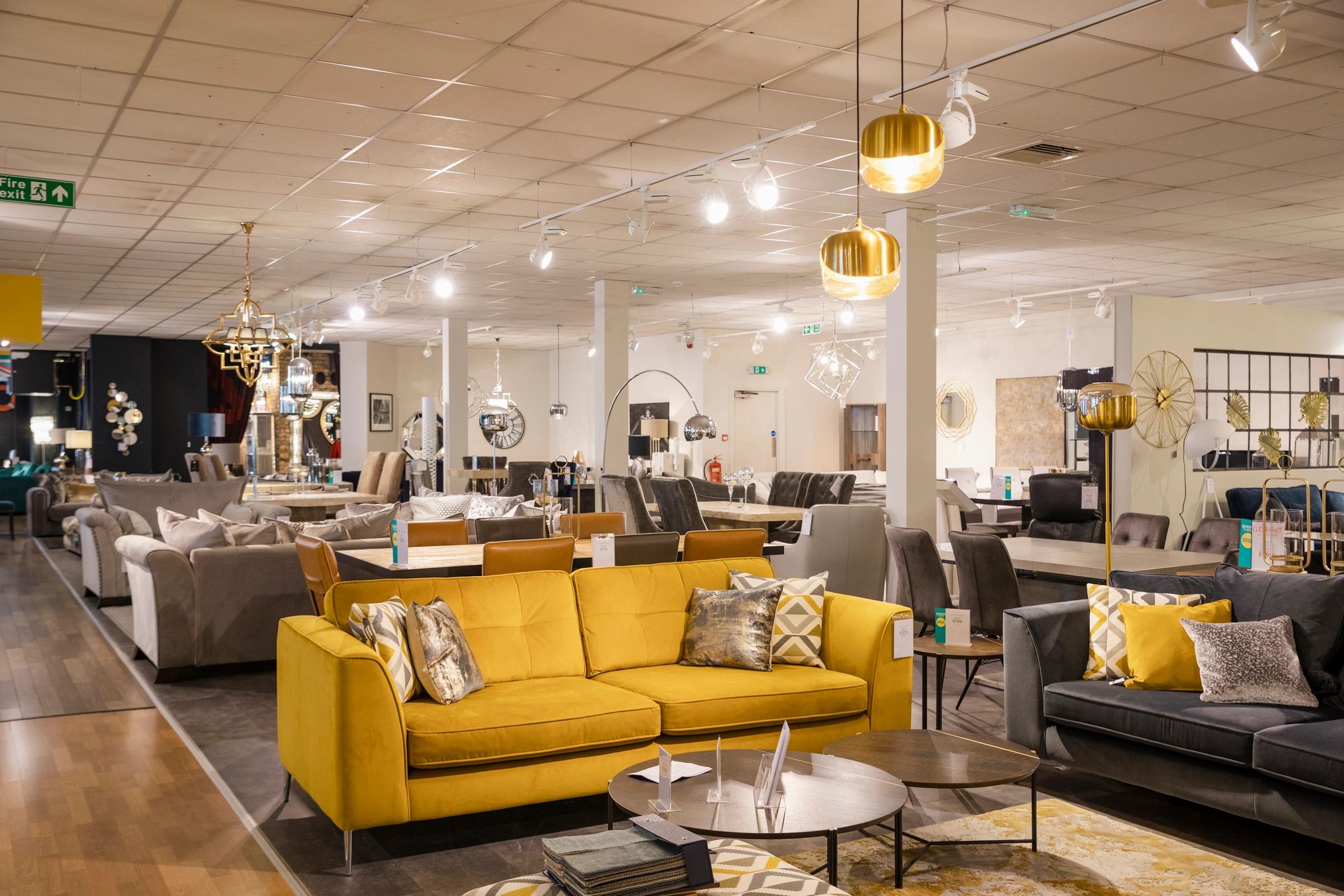 Furniture showroom interior for Pricesavers contact page