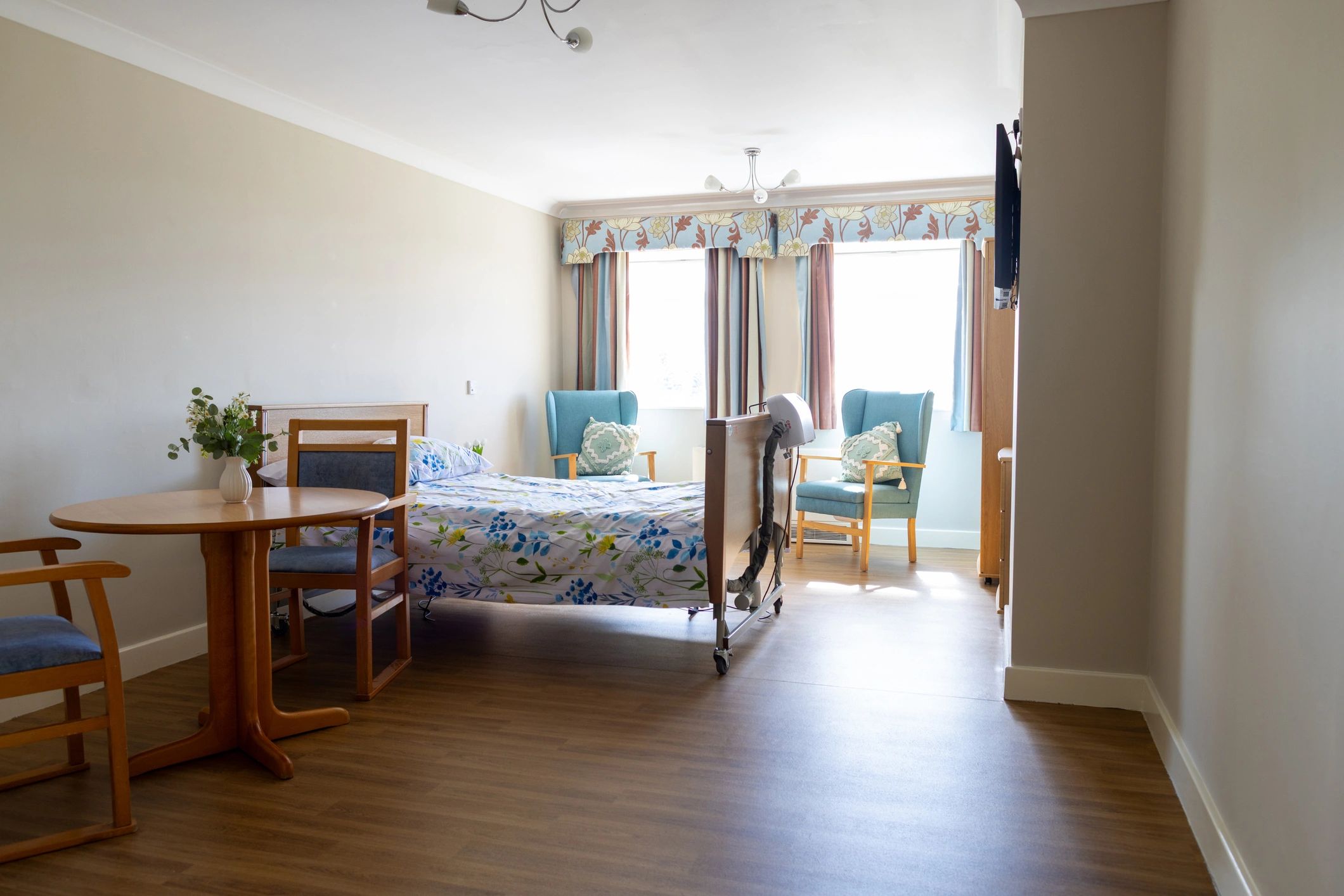 Neatly presented bedroom with mattress